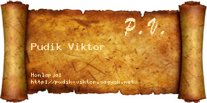 Pudik Viktor névjegykártya